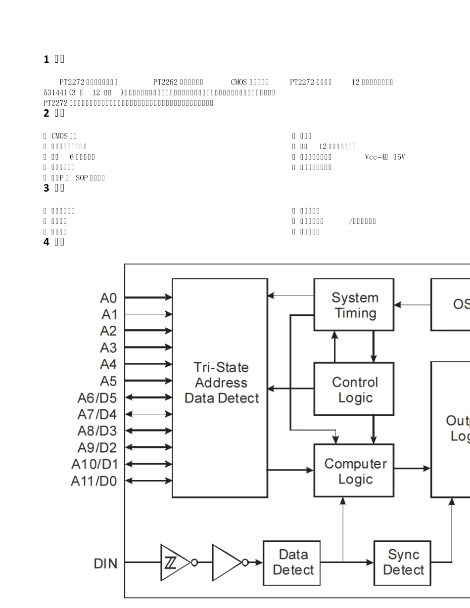 PT2272时序及程序设计_第1页