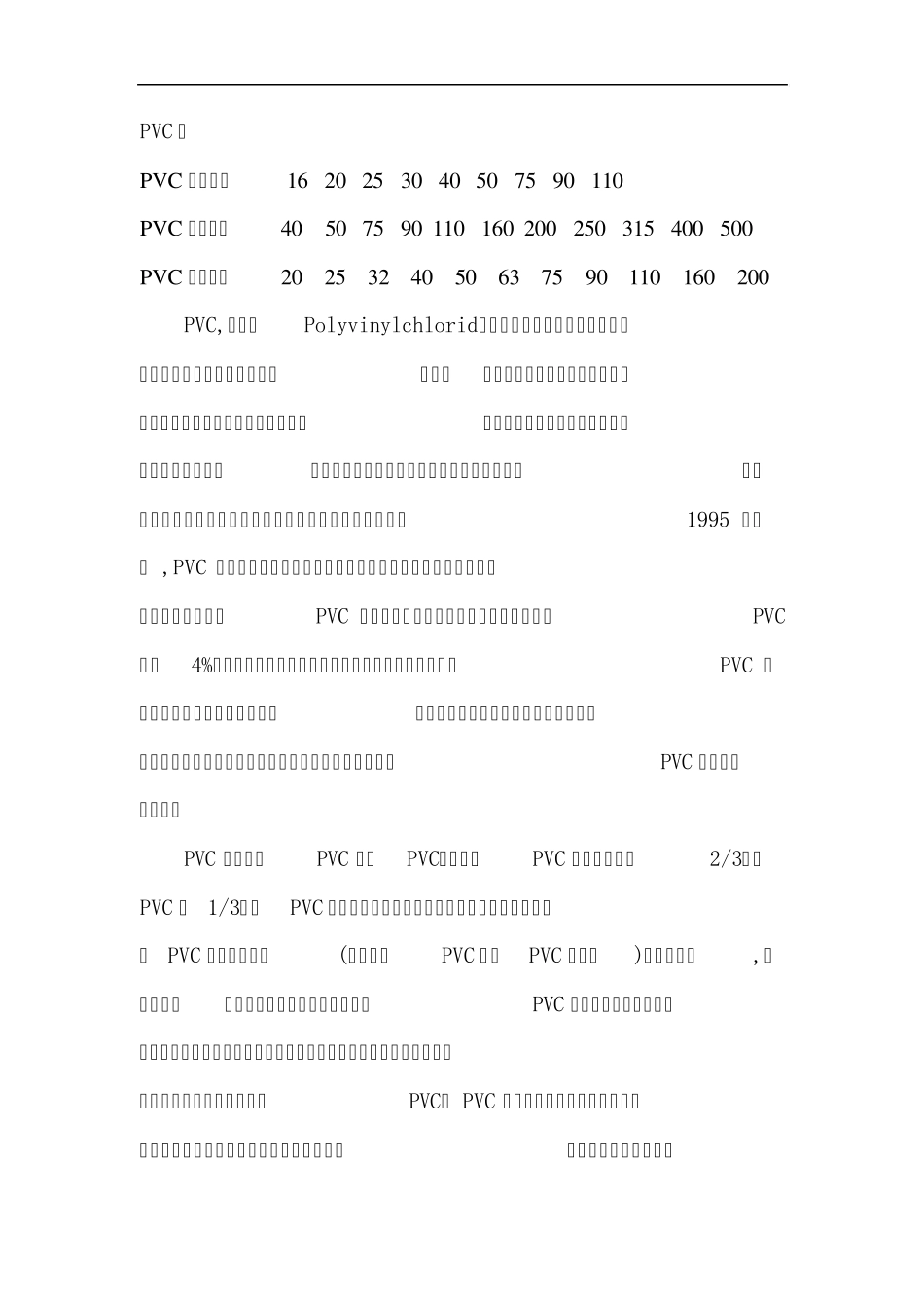 PVC管规格型号_第1页