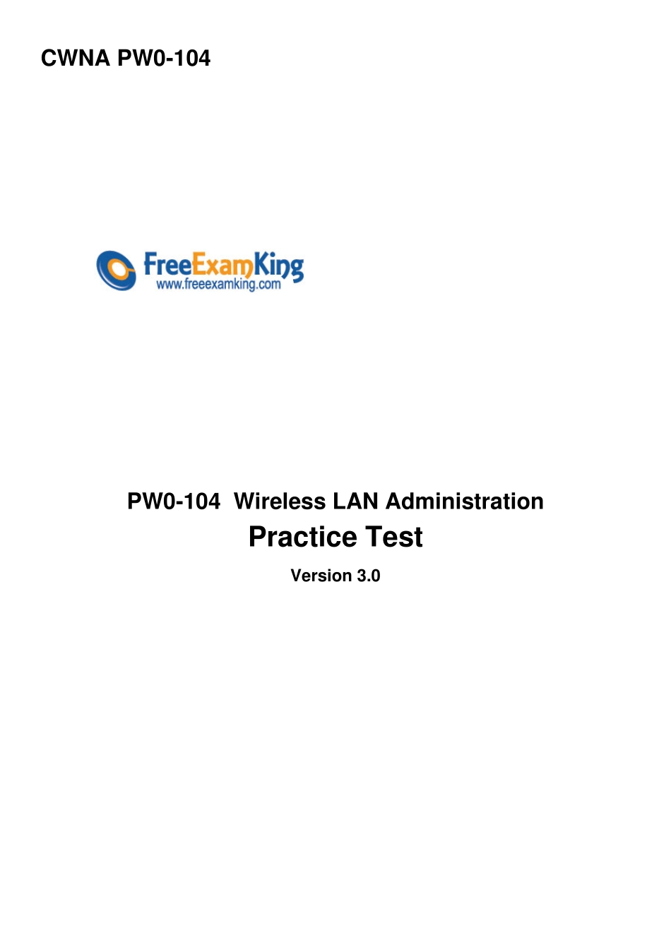 pw0104120CWNA必胜考古题_第1页