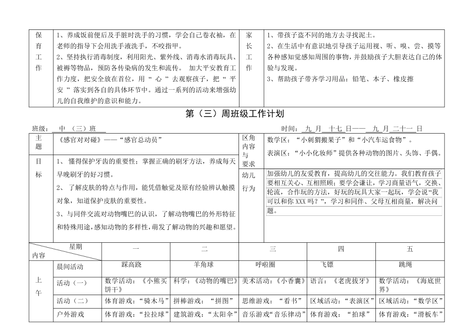 中班下学期116周周计划表_第3页
