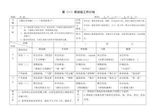中班下学期116周周计划表