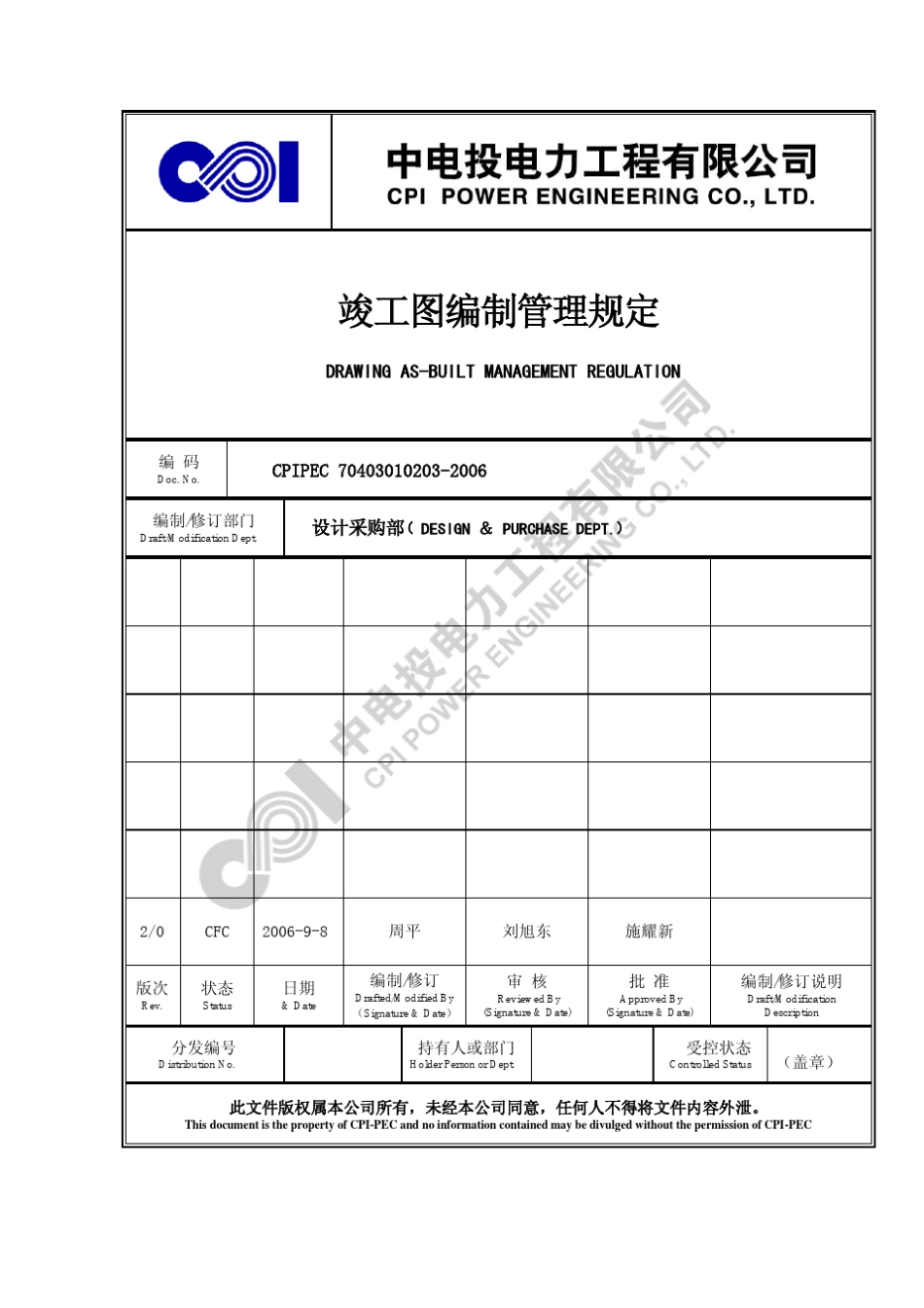 中电投电力工程公司竣工图编制管理规定_第1页