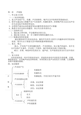 中考物理总复习课全册教案