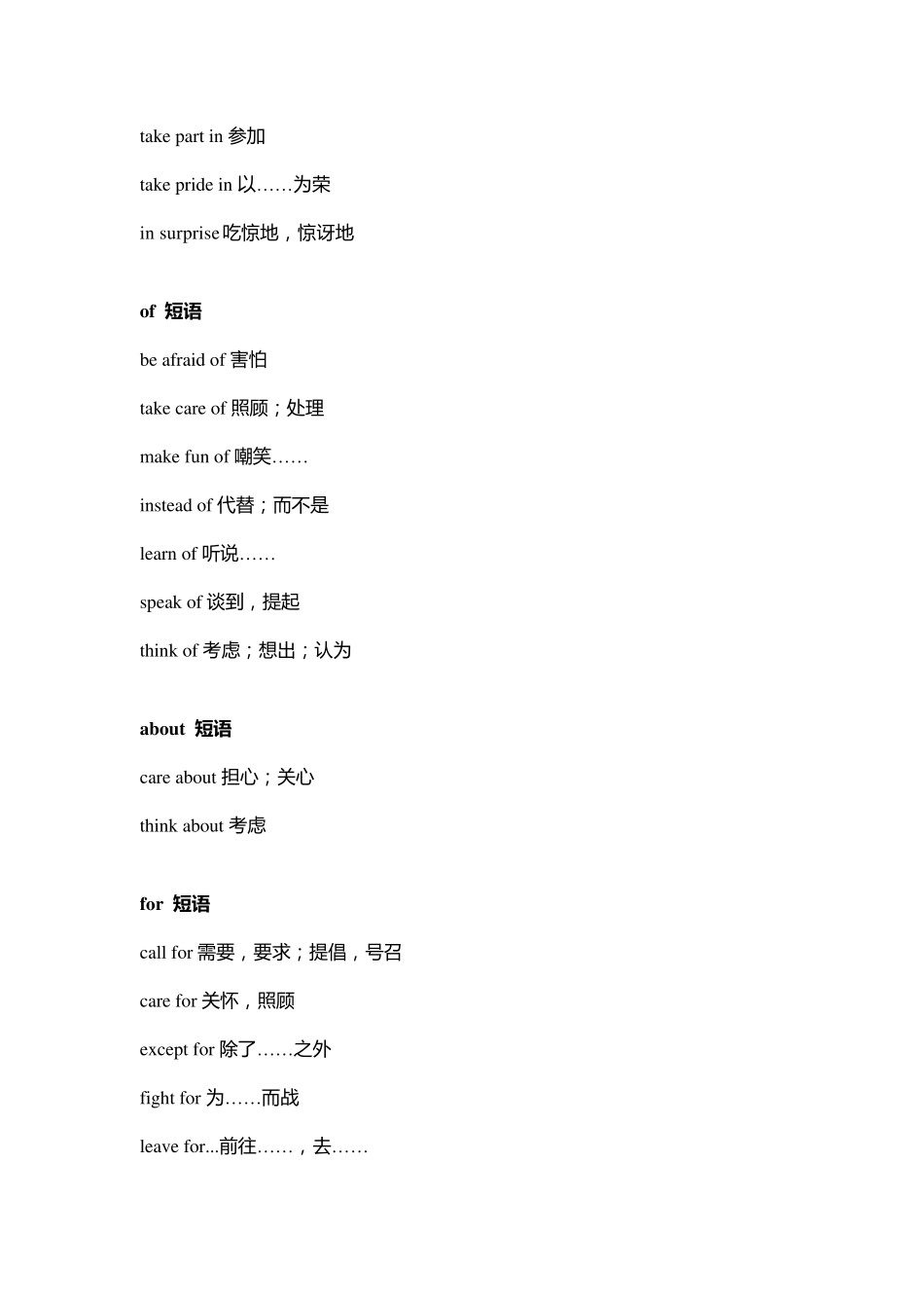 中考英语中常用的介词短语搭配大全_第3页