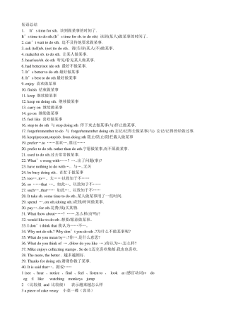 中考英语必考词组(绝对精华)