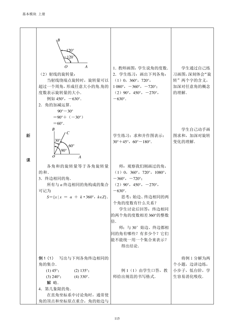 中职数学基础模块上册人民教育出版社第五章三角函数教案集_第2页