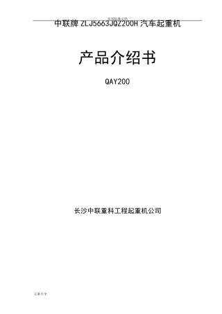 中联200T吊车全参数