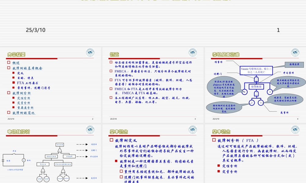 FTA故障树分析报告模板