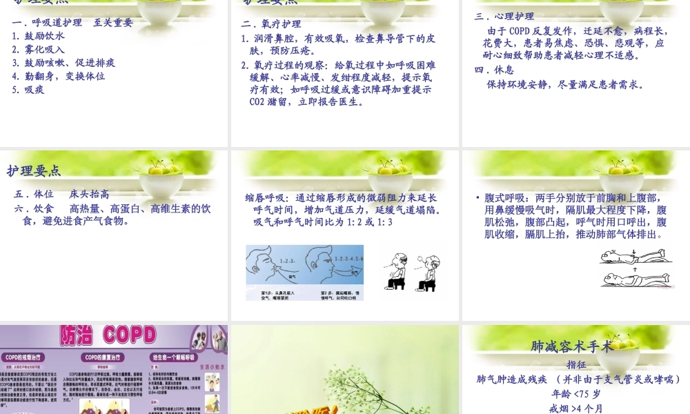 (新)COPD病人的护理课件