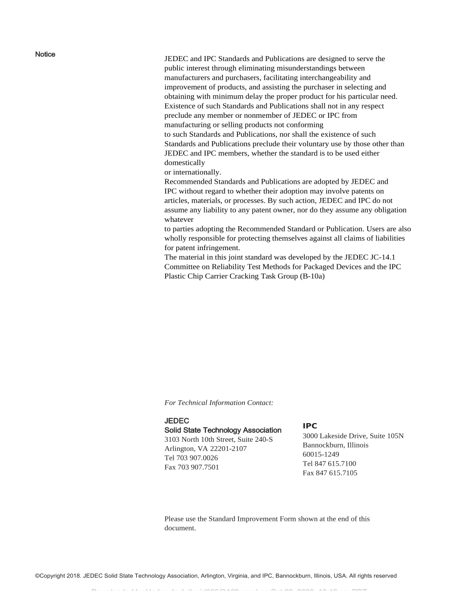 J-STD-033D处理，包装，运输和使用湿度，回流，和过程敏感设备_第3页