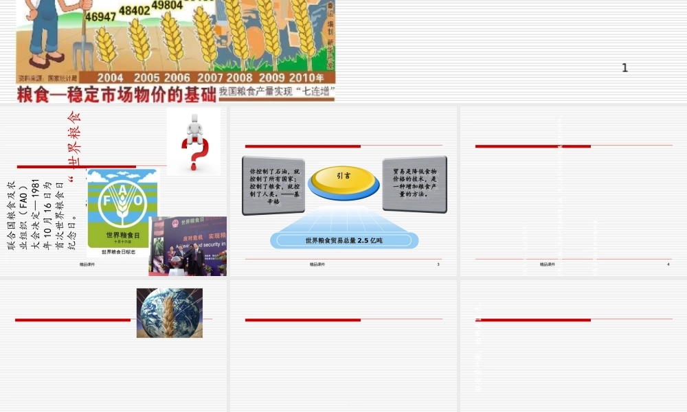 中国的粮食安全讲座