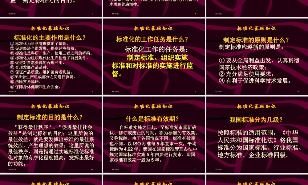 标准化基础知识与企业标准体系课件
