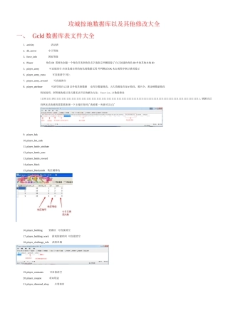 攻城掠地数据库以及sdata文件修改教程