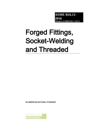 ASME B16.11 2016原版完整文件