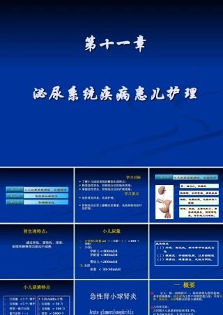 儿科护理学-课程课件-10.泌尿系统疾病患儿护理