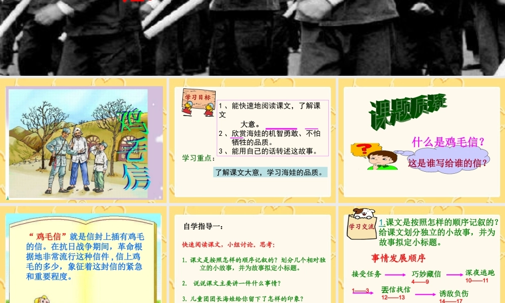 《鸡毛信》课件完整