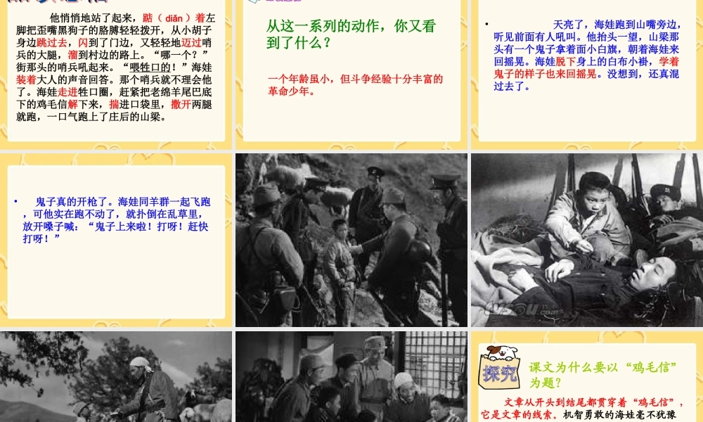 《鸡毛信》课件完整