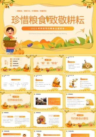 学校节约粮食主题班会