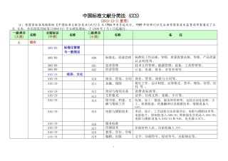 中国标准文献分类法（CCS）（全） (1)
