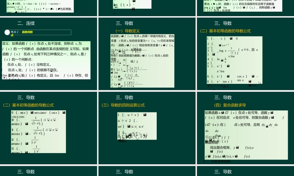 专升本《高数一》知识总结完整