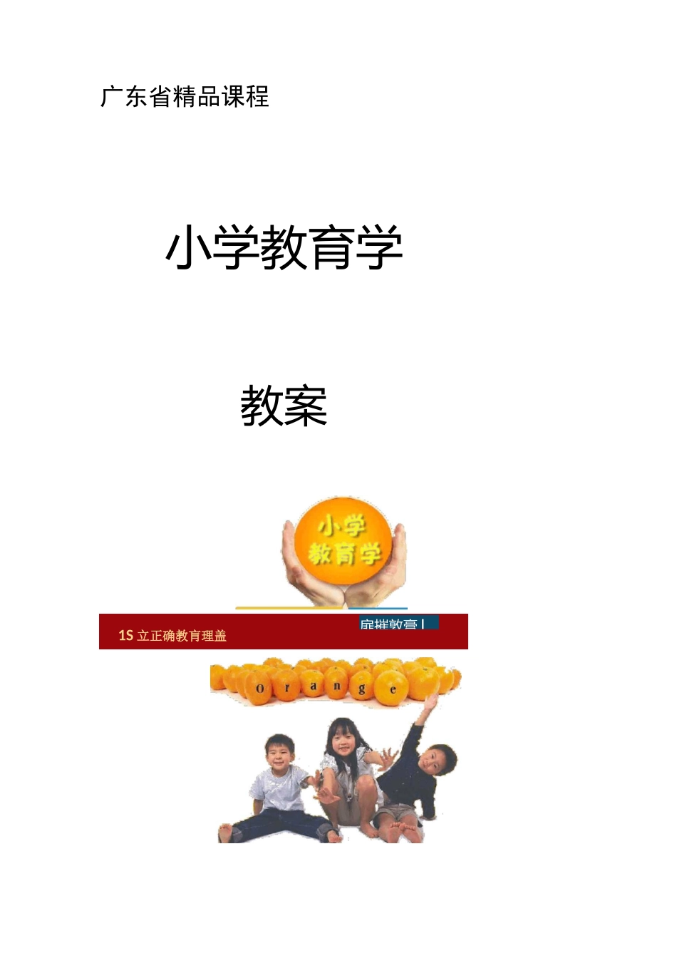 小学教育学教案_第1页