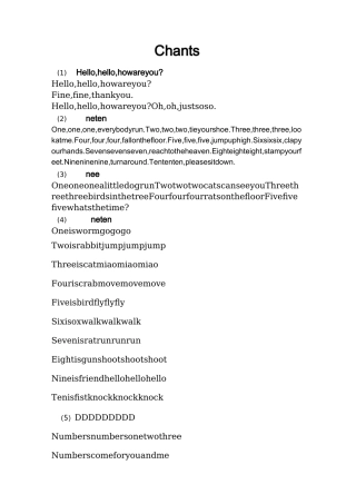 英文童谣儿歌汇总