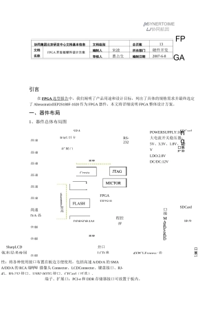 FPGA开发板硬件设计方案070516