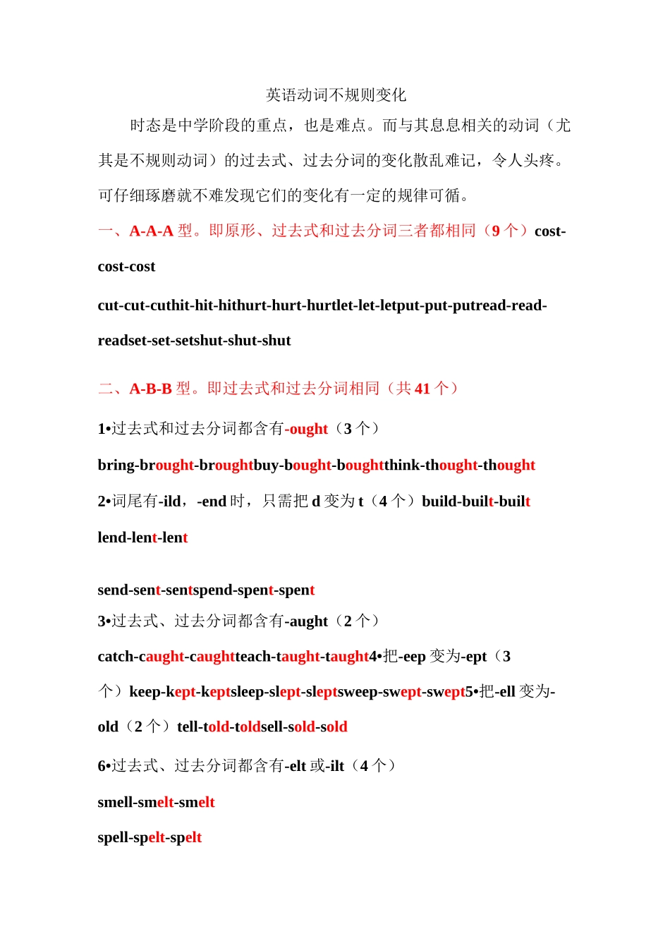 动词不规则变化_第1页