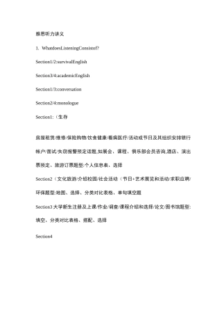 雅思听力讲义汇总