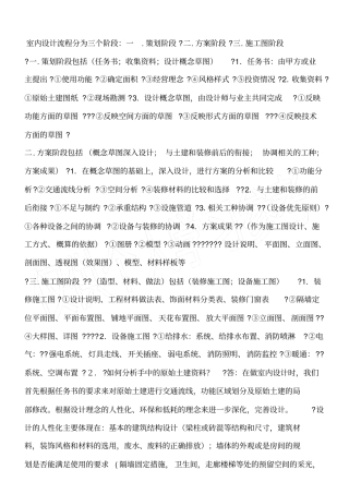 室内设计一整套完整方案流程