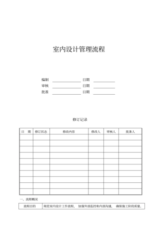 室内设计管理流程