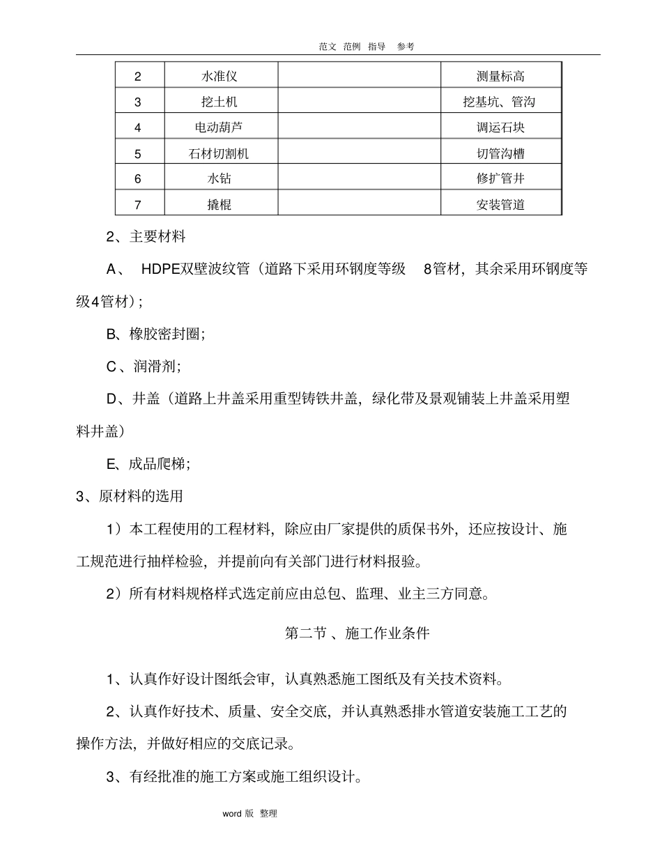 室外雨污水管网专项工程施工方案_第3页