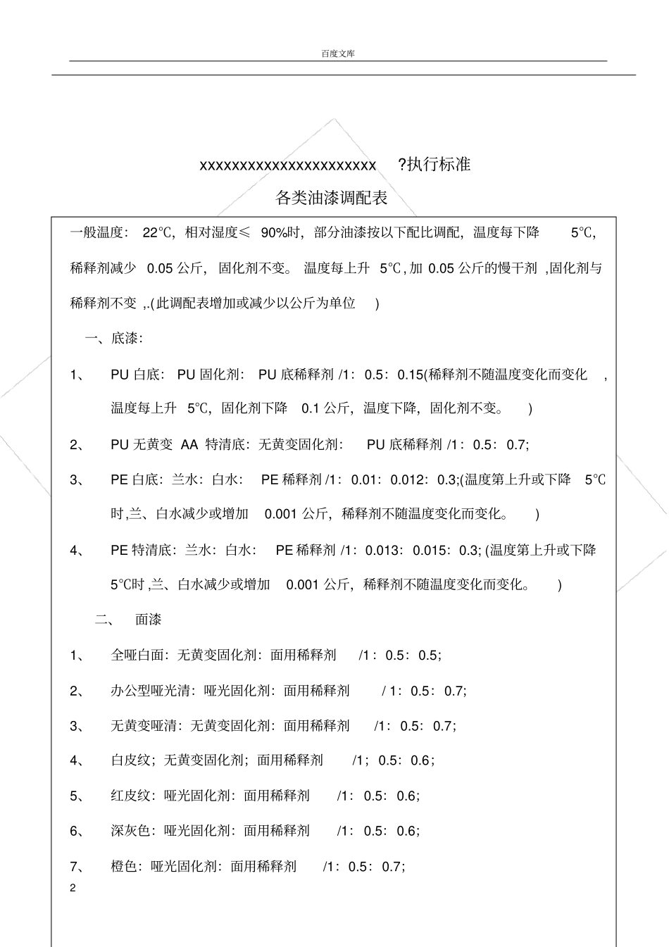 家具油漆调配作业指导书_第2页