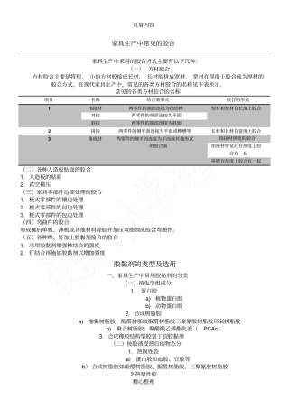 家具生产中常见的胶合