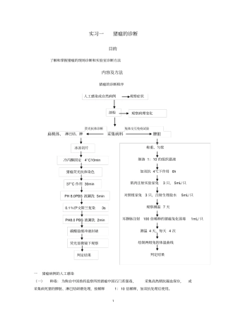 家畜传染病学教学实习方案
