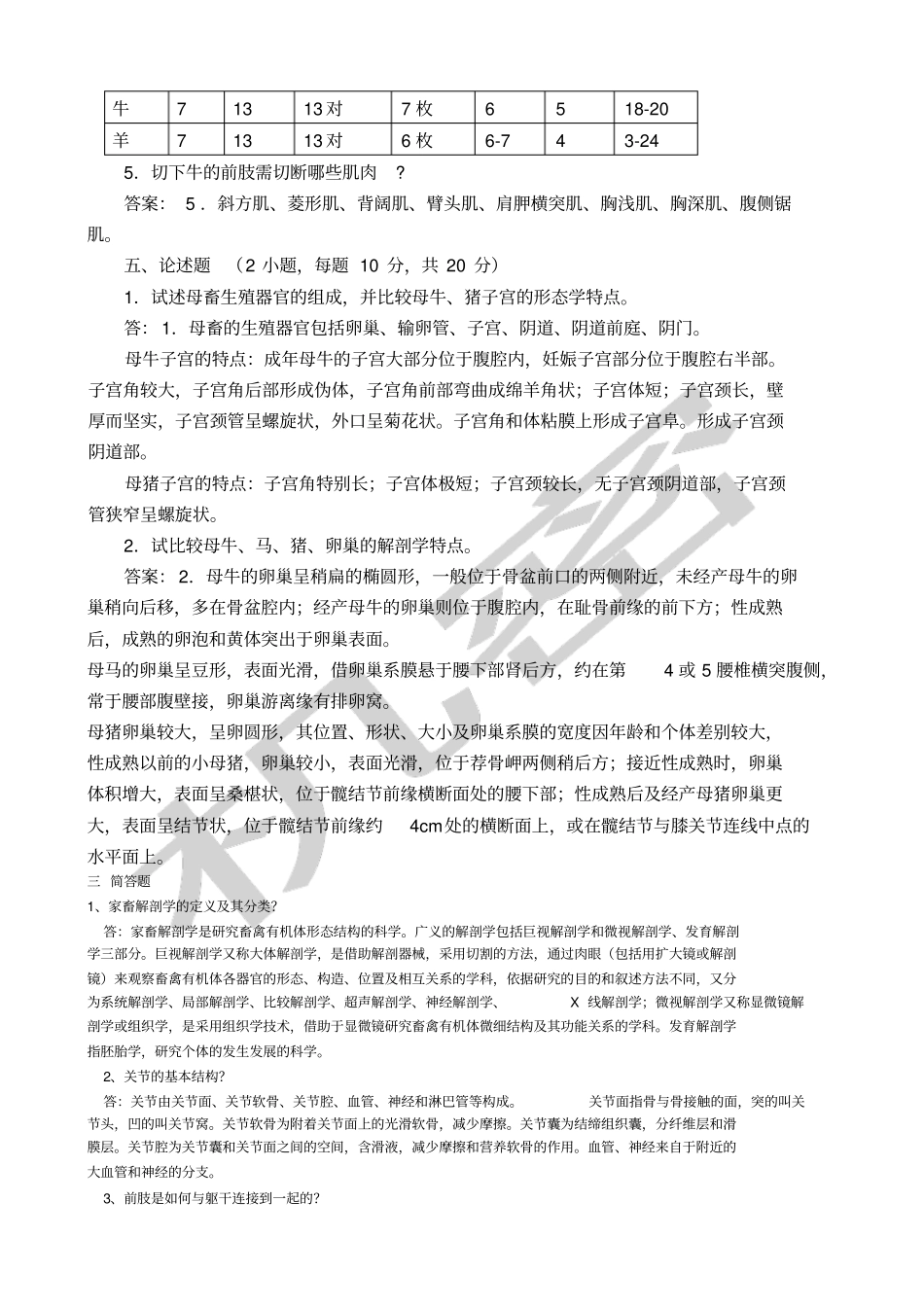 家畜解剖学简答_第2页