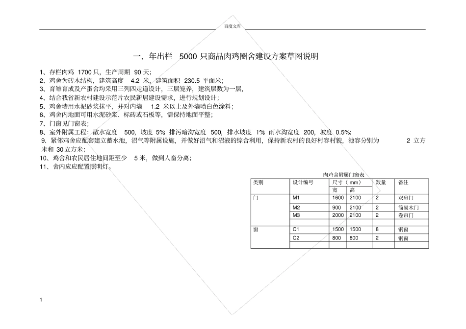 家禽圈舍设计方案_第1页