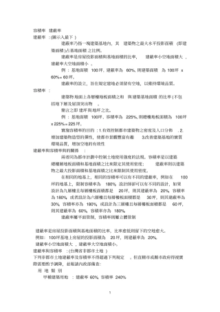 容积率建蔽率指引