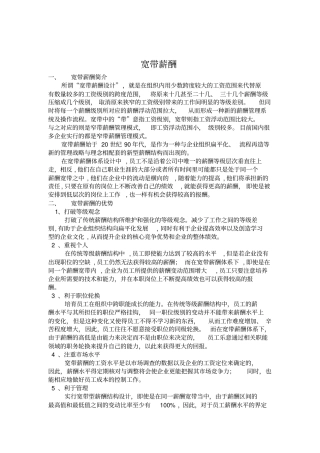 宽带薪酬含案例