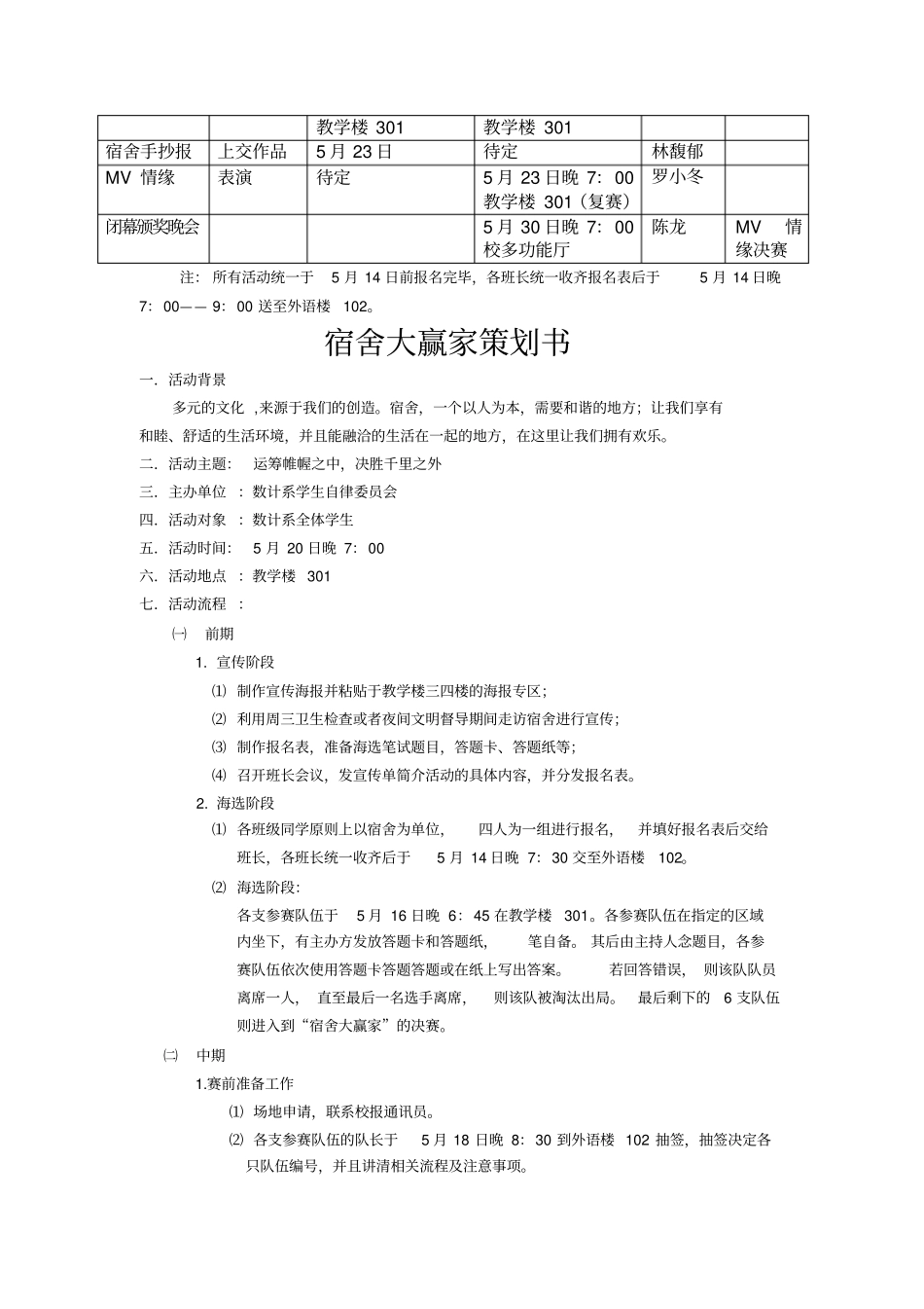 宿舍系列活动策划书_第3页