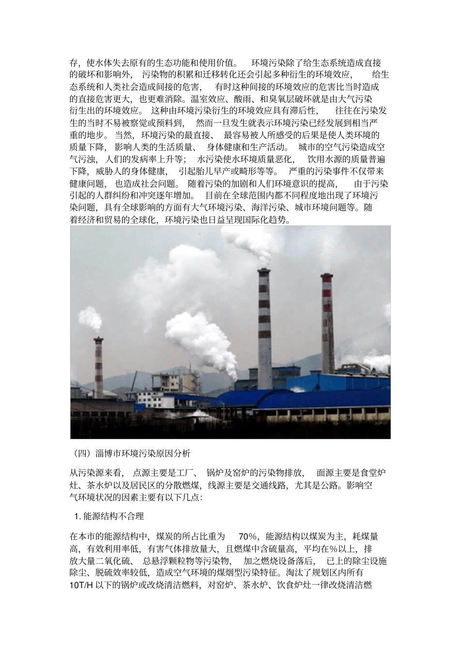 寒假淄博环境污染的调研报告_第3页