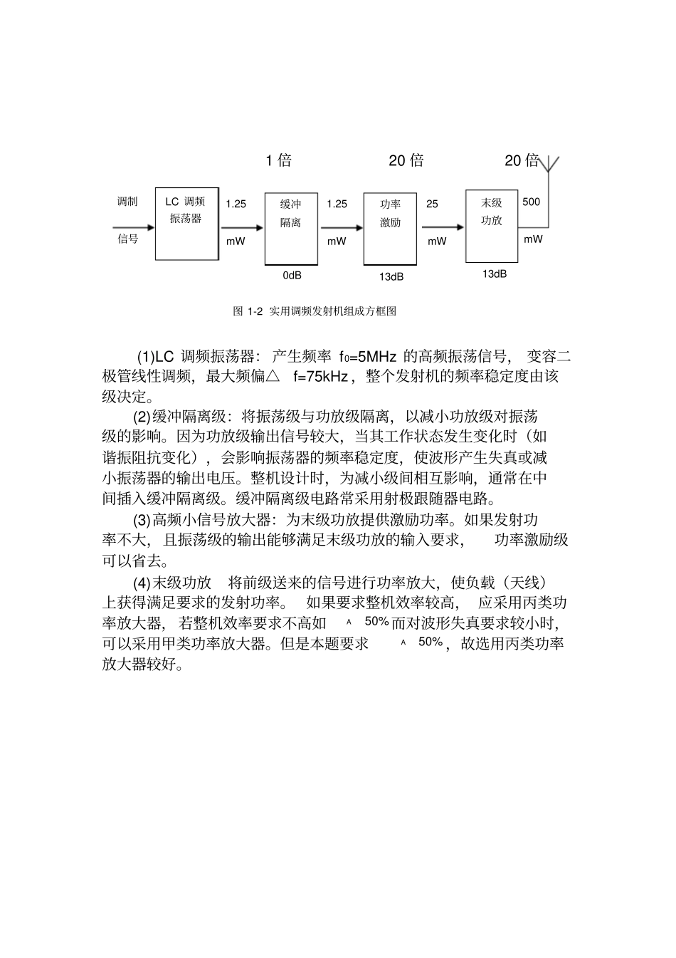 小功率调频发射机课程设计21267_第2页