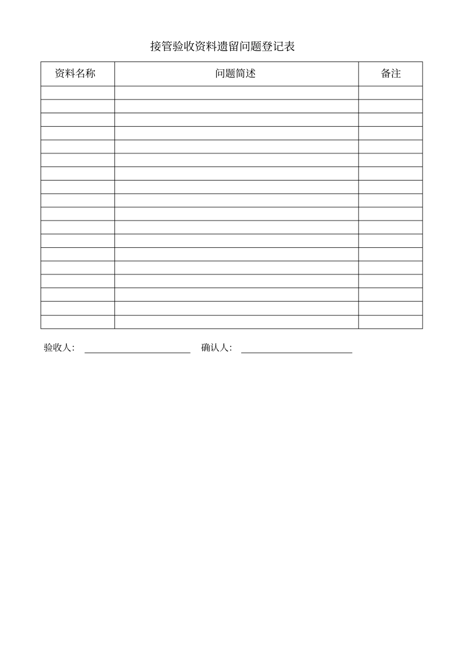 小区物业接管验收综合表格_第2页