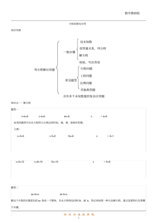 小升初列方程讲义基础
