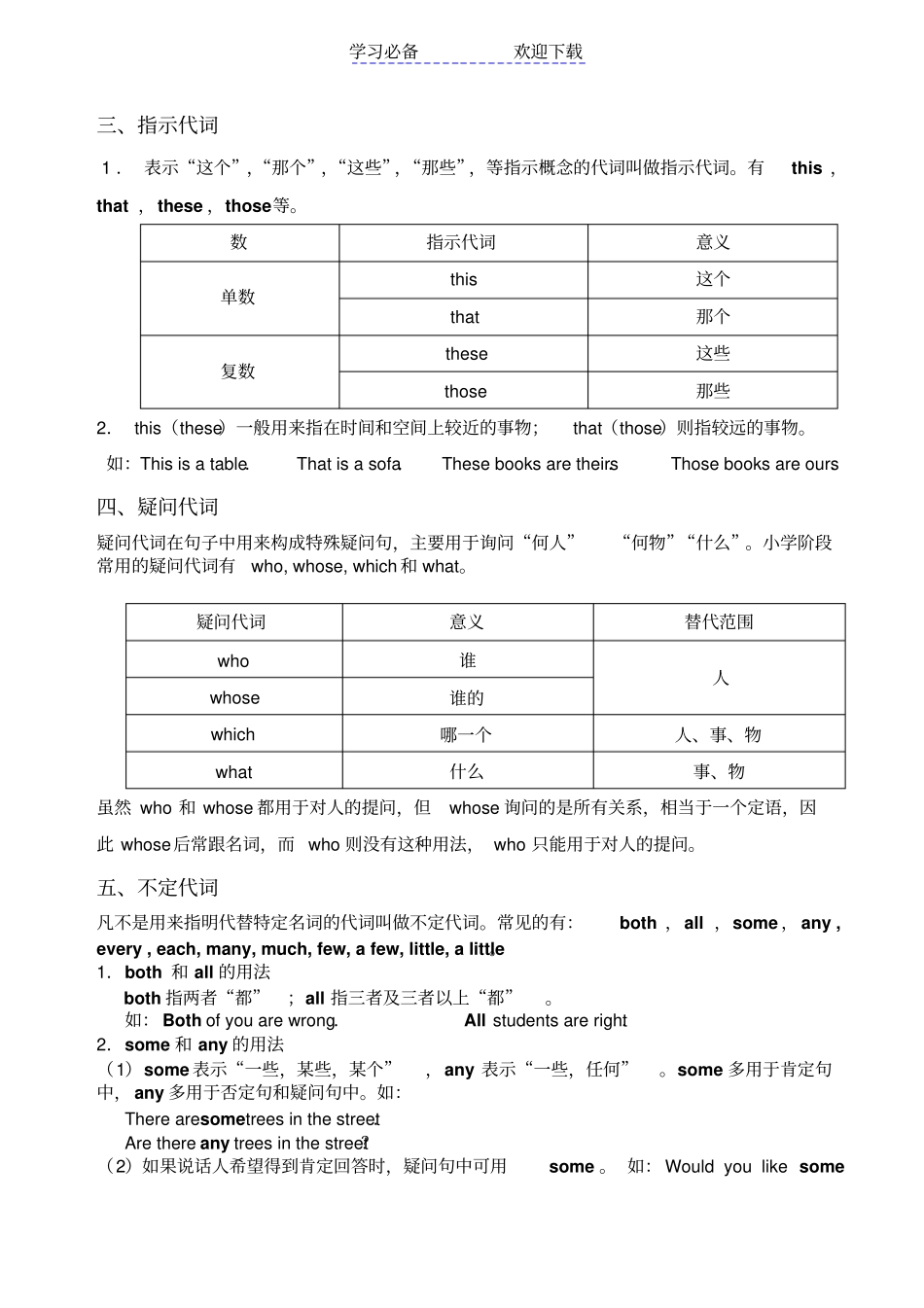 小升初英语专项：代词_第2页