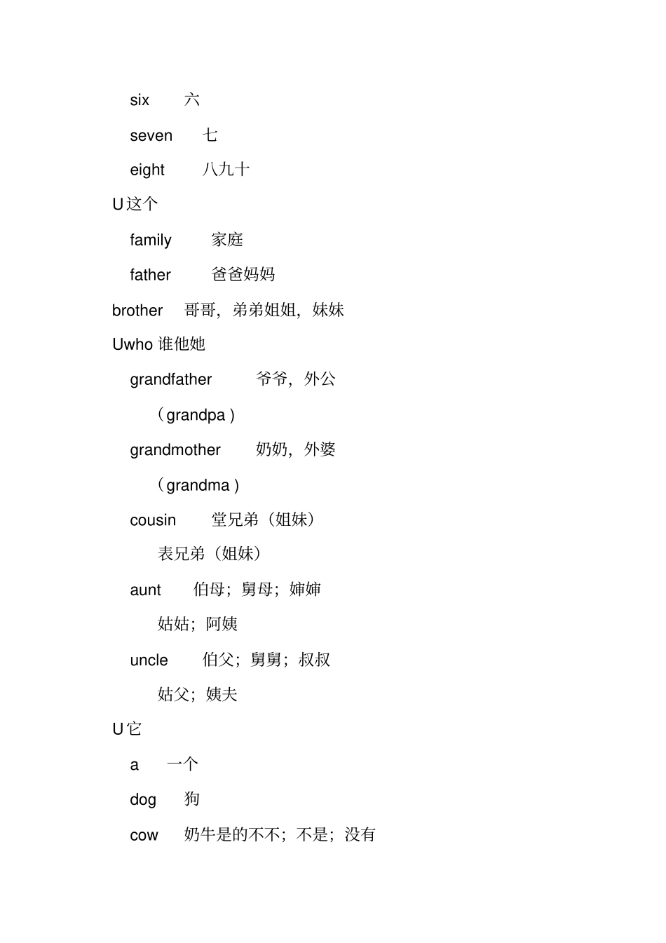 小升初英语单词汇总三到六年级新湘少版_第2页