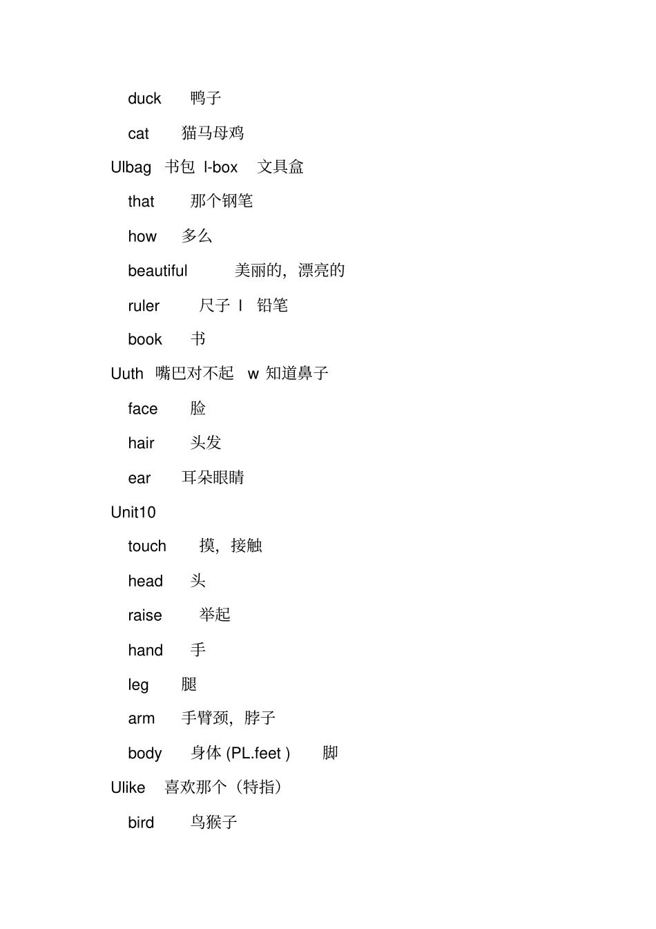 小升初英语单词汇总三到六年级新湘少版_第3页