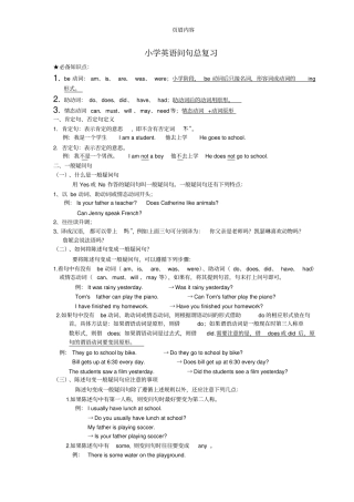 小升初英语陈述句、一般疑问句、特殊疑问句及练习