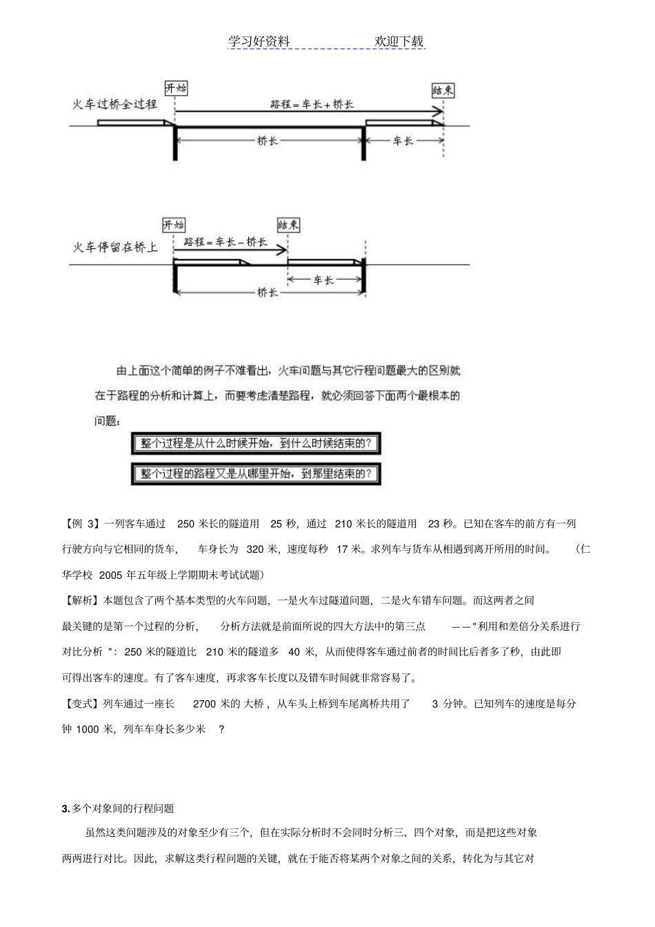 小升初行程问题专项讲解及试题_第3页