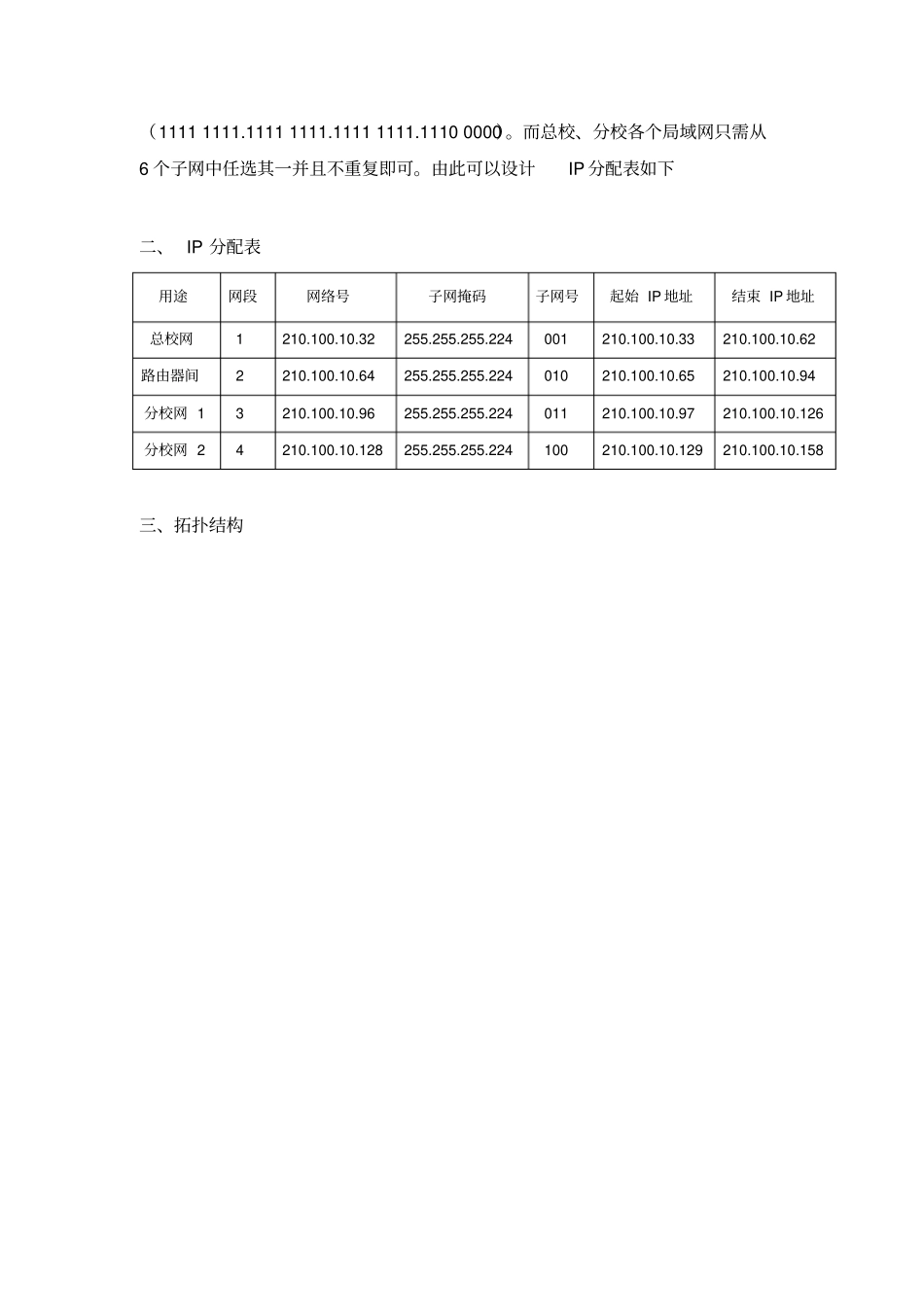小型校园网的设计与组建试验报告_第2页